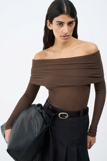 Knitted top with long sleeves - BRUSNIKA Women Clothes