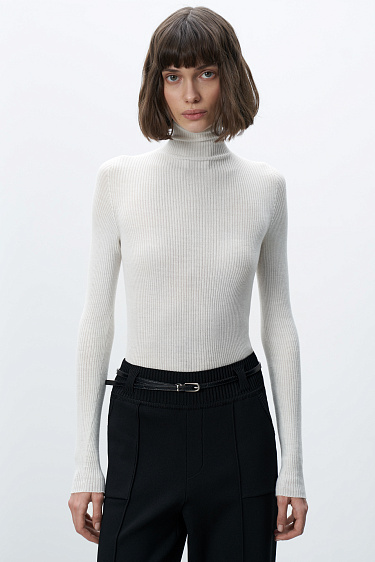 knitted turtleneck made of merino wool - BRUSNIKA Women Clothes