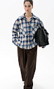 100% cotton plaid shirt - BRUSNIKA. Women clothes