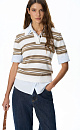 Striped viscose polo - BRUSNIKA. Women clothes