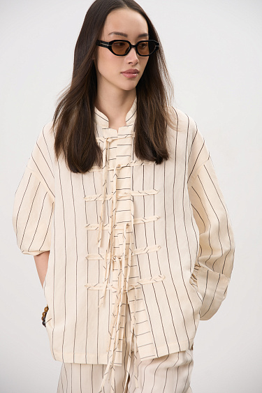 Striped modal suit - BRUSNIKA Women Clothes