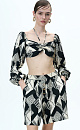 Long sleeve crop top - BRUSNIKA. Women clothes