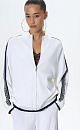 Bomber jacket with stripes and lace - BRUSNIKA. Women clothes