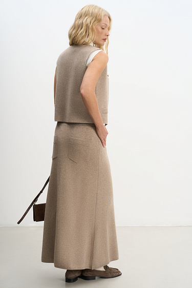 Wool and cashmere knit vest - BRUSNIKA Women Clothes