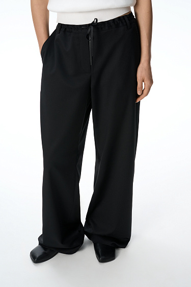 Wide trousers with drawstring - BRUSNIKA Women Clothes