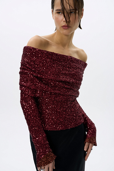 Sequined top - BRUSNIKA Women Clothes