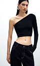 One-sleeve knit top - BRUSNIKA. Women clothes