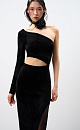 Velvet maxi dress - BRUSNIKA. Women clothes