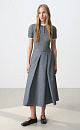 Midi skirt with diagonal pleats - BRUSNIKA. Women clothes