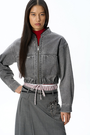 Denim bomber jacket - BRUSNIKA Women Clothes