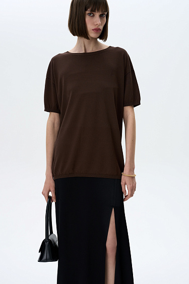 T-shirt with dropped shoulders - BRUSNIKA Women Clothes