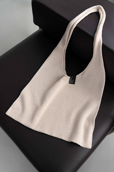 Knitted shopper bag - BRUSNIKA Women Clothes