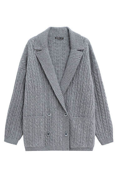 Cardigan with voluminous braids - BRUSNIKA Women Clothes