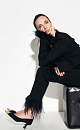 Straight-leg trousers with feathers - BRUSNIKA. Women clothes