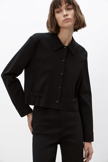 Cropped jacket with buttons - BRUSNIKA Women Clothes