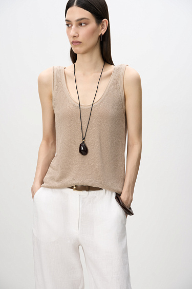 100% linen top - BRUSNIKA Women Clothes