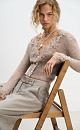Merino wool cardigan with lace - BRUSNIKA. Women clothes