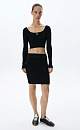 Knitted viscose mini skirt - BRUSNIKA. Women clothes