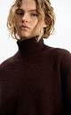 Fox-fur jumper with a high collar - BRUSNIKA. Women clothes