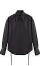 Wool shirt with big shoulders - BRUSNIKA. Women clothes