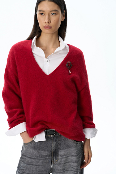 Fox Down Jumper - BRUSNIKA Women Clothes