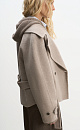 Short trench coat made of wool - BRUSNIKA. Women clothes