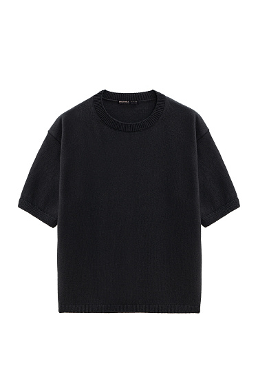 Knitted Cotton T-shirt - BRUSNIKA Women Clothes
