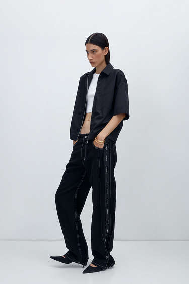 Low-rise wide-leg jeans - BRUSNIKA Women Clothes