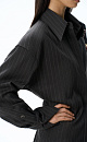 Wool shirt with big shoulders - BRUSNIKA. Women clothes