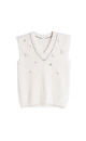 alpaca wool vest with sequins - BRUSNIKA. Women clothes
