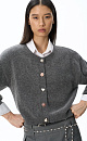 Fox-fur buttoned cardigan - BRUSNIKA. Women clothes