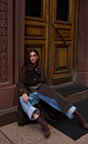 Jeans with knee tucks - BRUSNIKA. Women clothes
