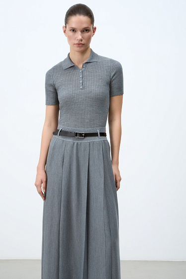 Knitted wool polo - BRUSNIKA Women Clothes