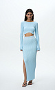 Knitted skirt with a side slit - BRUSNIKA. Women clothes