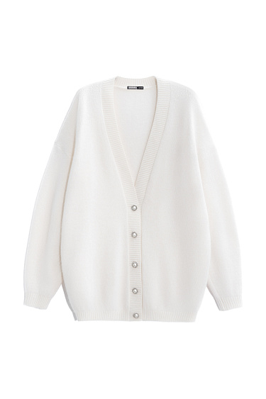 Long fox down cardigan - BRUSNIKA Women Clothes