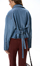 denim shirt with wide shoulders - BRUSNIKA. Women clothes