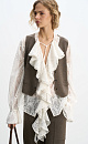 Knitted vest with buttons - BRUSNIKA. Women clothes