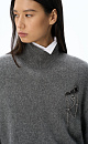 Fox-fur jumper with a high collar - BRUSNIKA. Women clothes