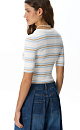 Striped Viscose T-shirt - BRUSNIKA. Women clothes