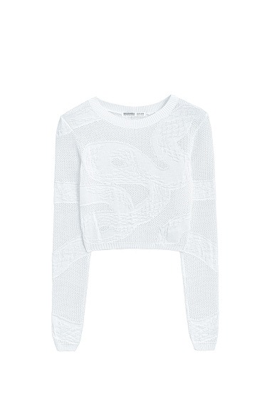 Top with jacquard pattern - BRUSNIKA Women Clothes
