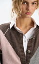 Fox-fur cardigan with an Argyle pattern - BRUSNIKA. Women clothes
