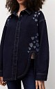 Denim shirt with hearts - BRUSNIKA. Women clothes