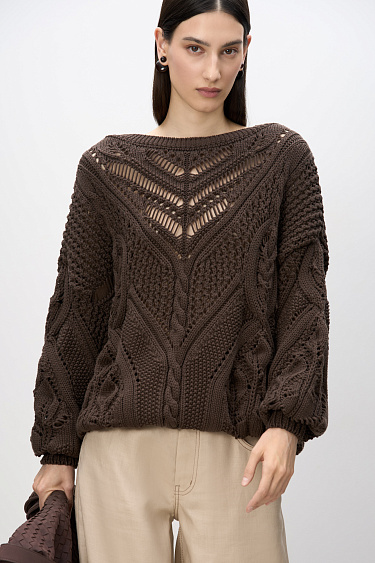 Openwork cotton jumper - BRUSNIKA Women Clothes