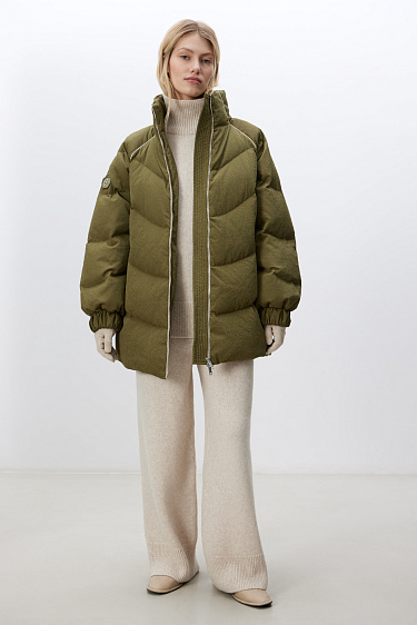 Quilted down jacket made of textured nylon - BRUSNIKA Women Clothes