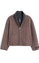 Plaid Stand Collar Jacke - BRUSNIKA. Women clothes