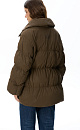 Voluminous down jacket with suede effect - BRUSNIKA. Women clothes