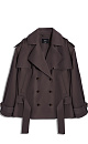 Double‑breasted short trench coat - BRUSNIKA. Women clothes