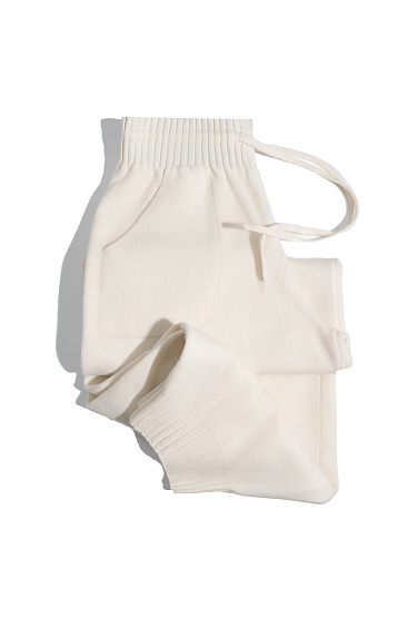 Cashmere and wool banana-fit trousers - BRUSNIKA Women Clothes