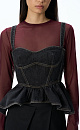 Denim corset with Basque - BRUSNIKA. Women clothes