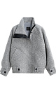 Wool bomber jacket with a stand collar - BRUSNIKA. Women clothes